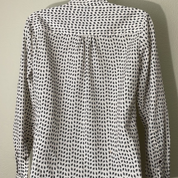 Cream 1/2 Button Down Shirt - Picture 4 of 5